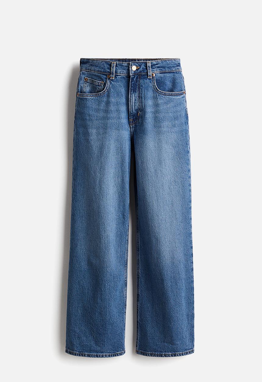 H&M - Wide high jeans - denim blue