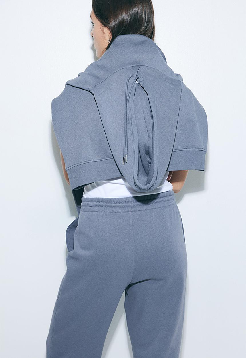 H&M - Cotton-blend sweatpants - blue-grey
