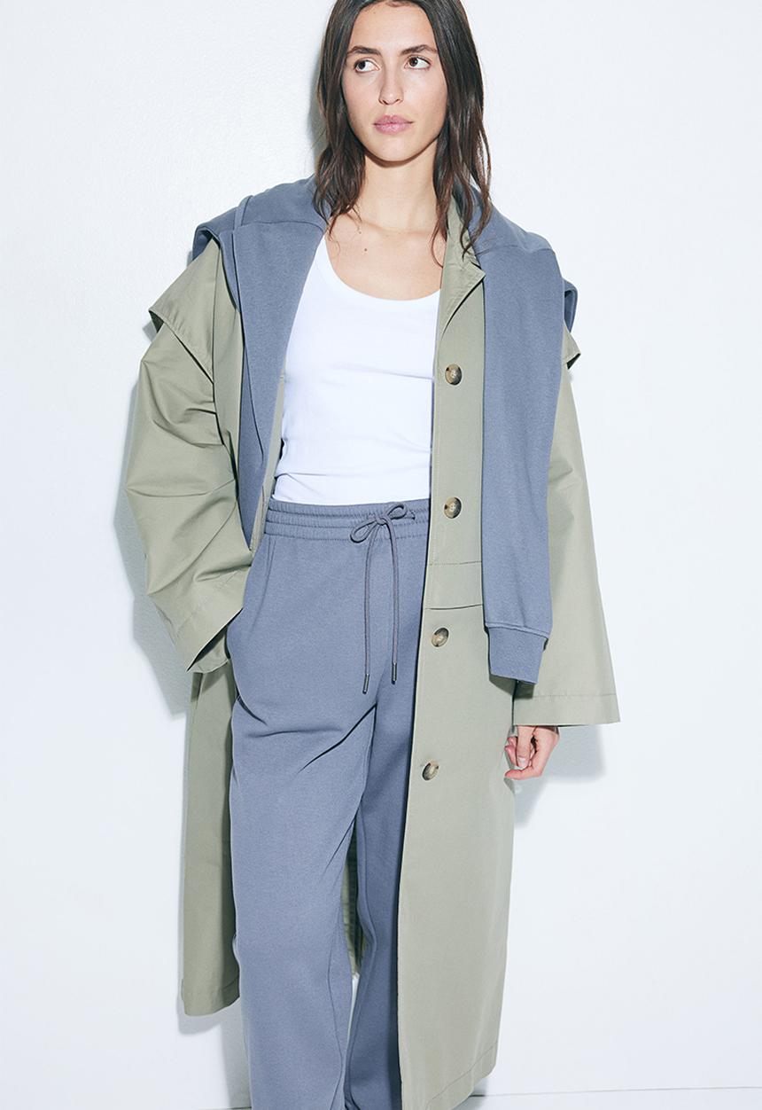 H&M - Cotton-blend sweatpants - blue-grey