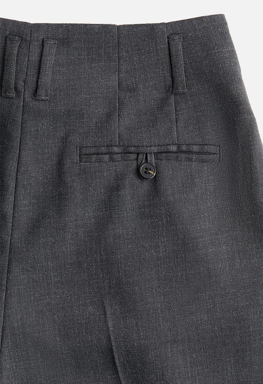 H&M - Tapered trousers - dark grey marl 