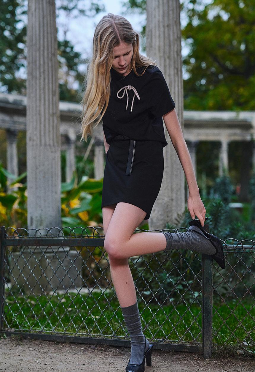 H&M - Embellished t-shirt - black