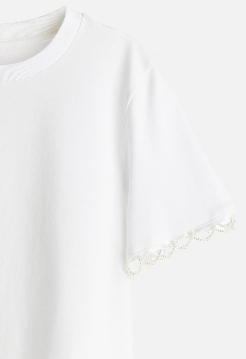 H&M - Embellished t-shirt - white