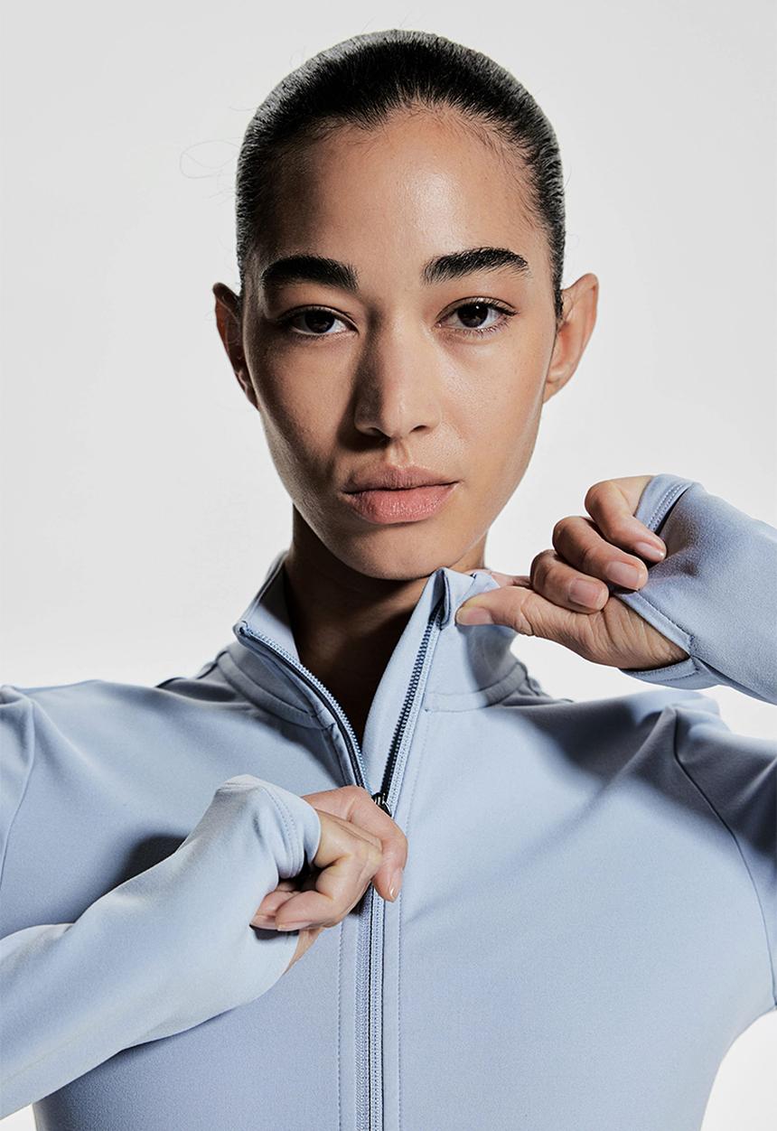 H&M - Zip-through sports jacket with softmove™ - light blue