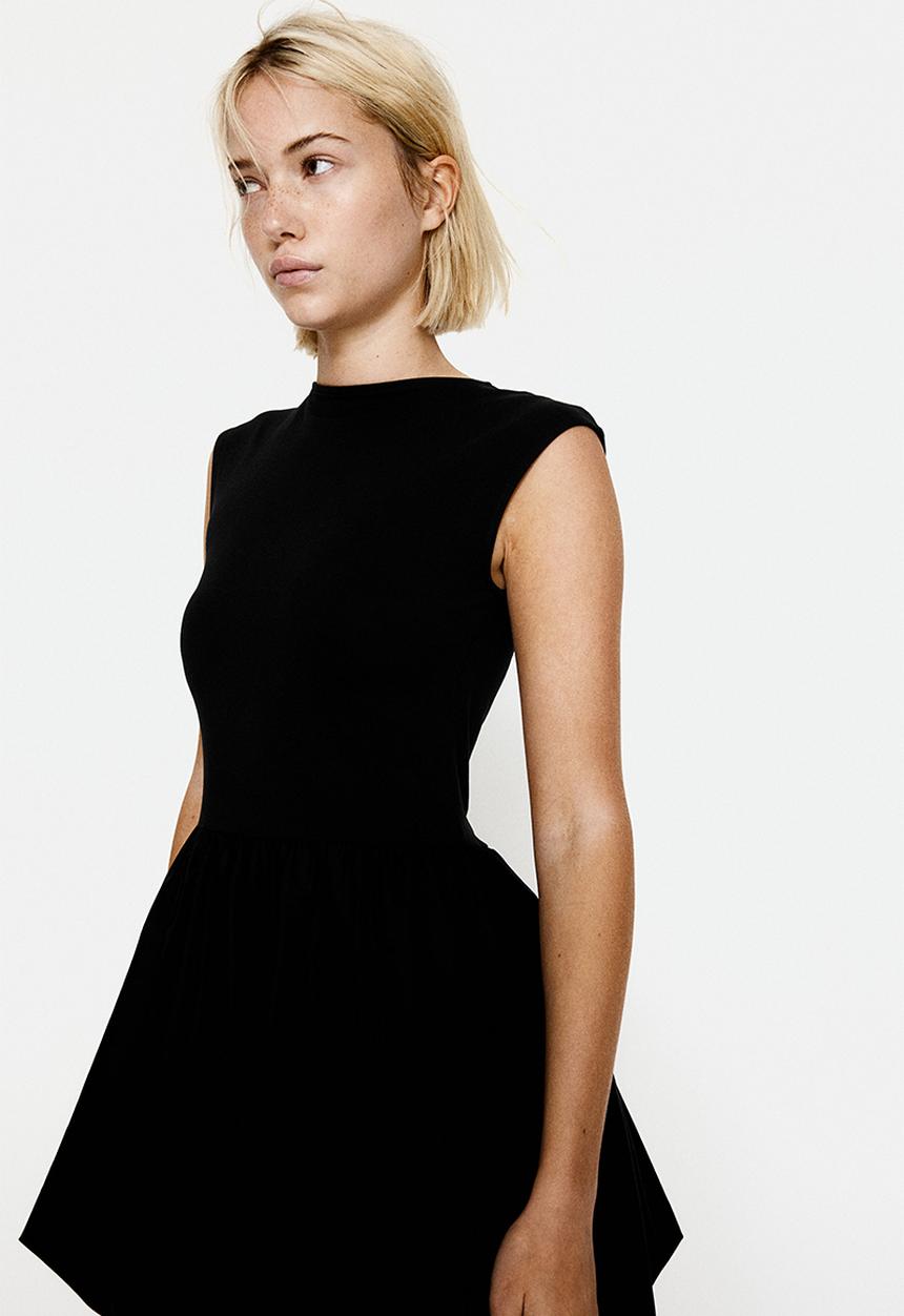 H&M - Bubble-hem dress - black
