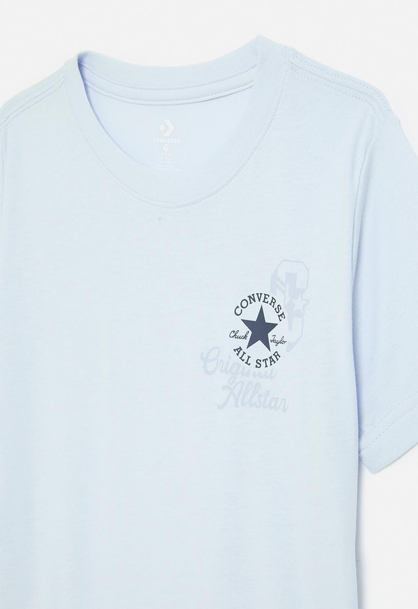 Converse - Converse retro front back logo tee - blue supermoon