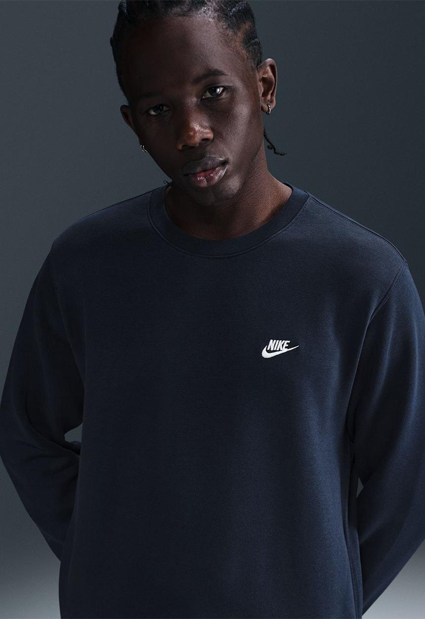 Nike - NSW Club Crew BB Sweatshirt - Navy 