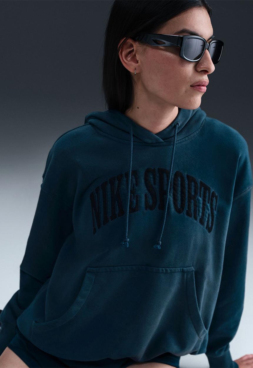 Nike - Phoenix graphic hoodie - Armory Navy