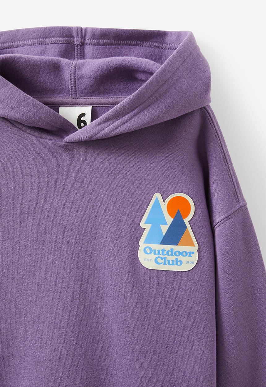 Cotton On - Sammy oversize hoodie - dark mauve/outdoor club
