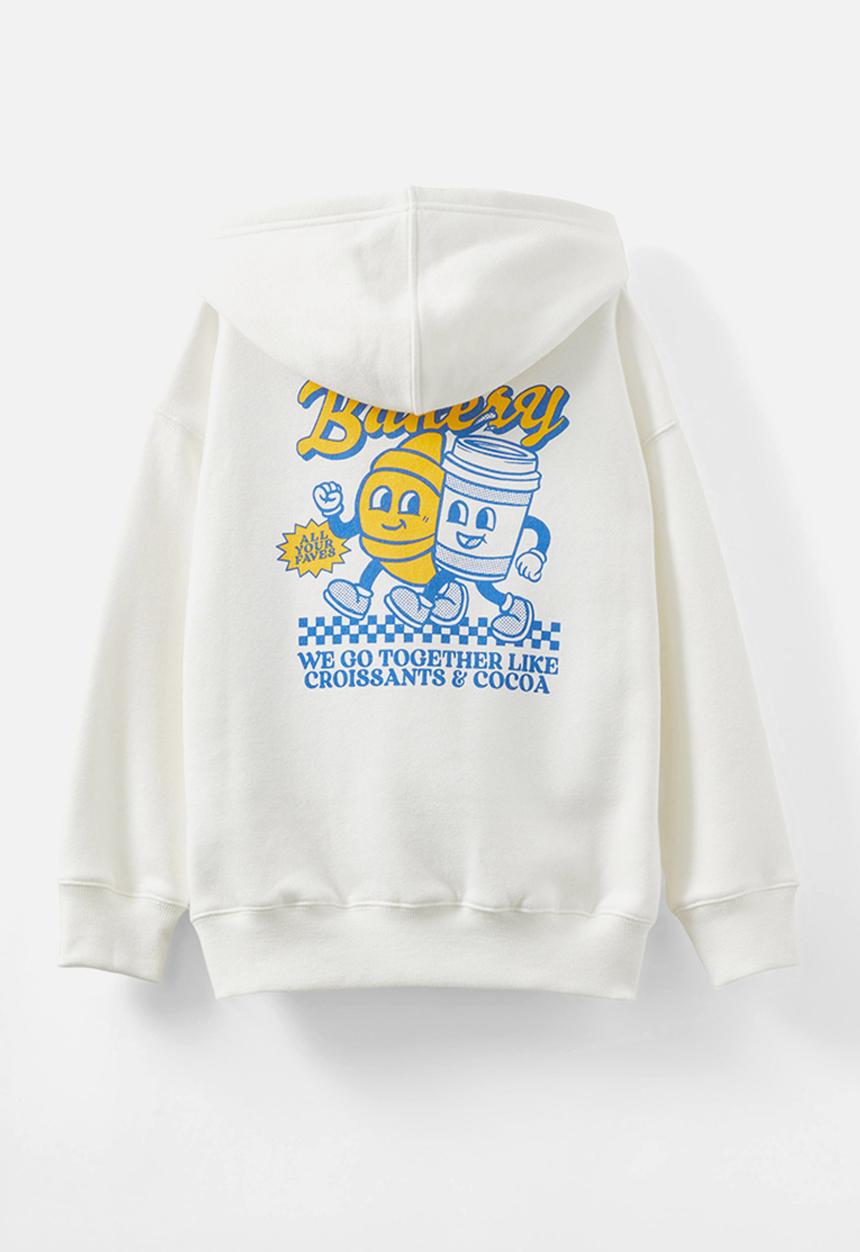 Cotton On - Sammy oversized hoodie - vanilla/besties bakery