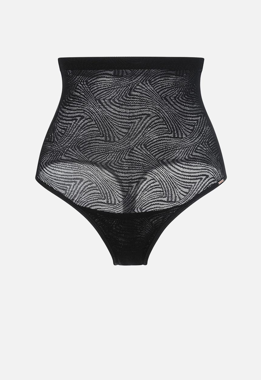 DORINA - Plus Marble high waisted thong - black