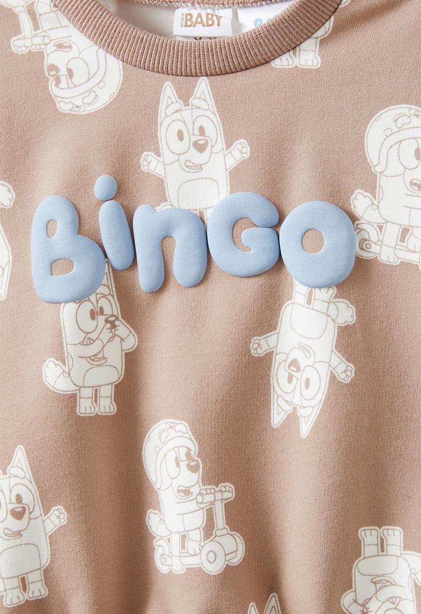 Cotton On - Riley sweater lcn - lcn blu oatmilk/bingo