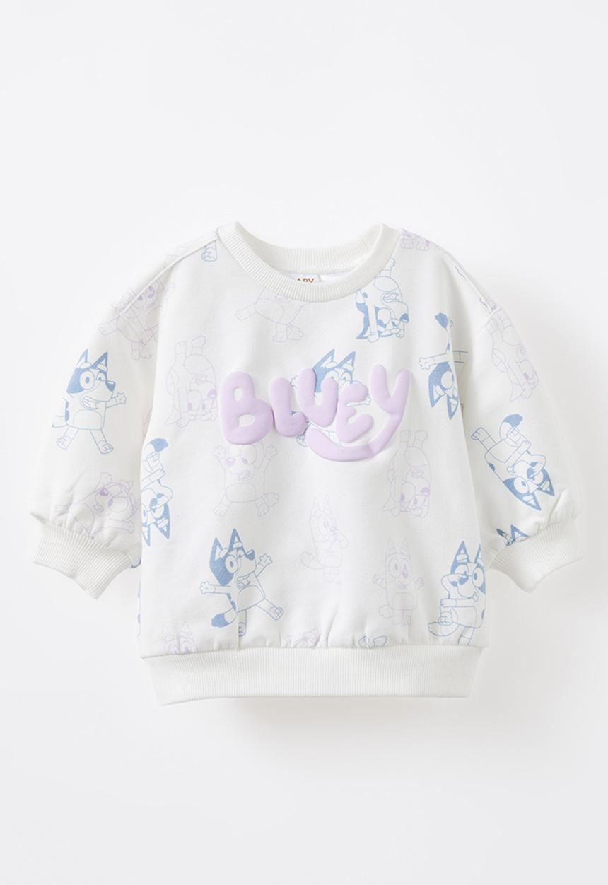 Cotton On - Riley sweater lcn - lcn blu vanilla/bluey
