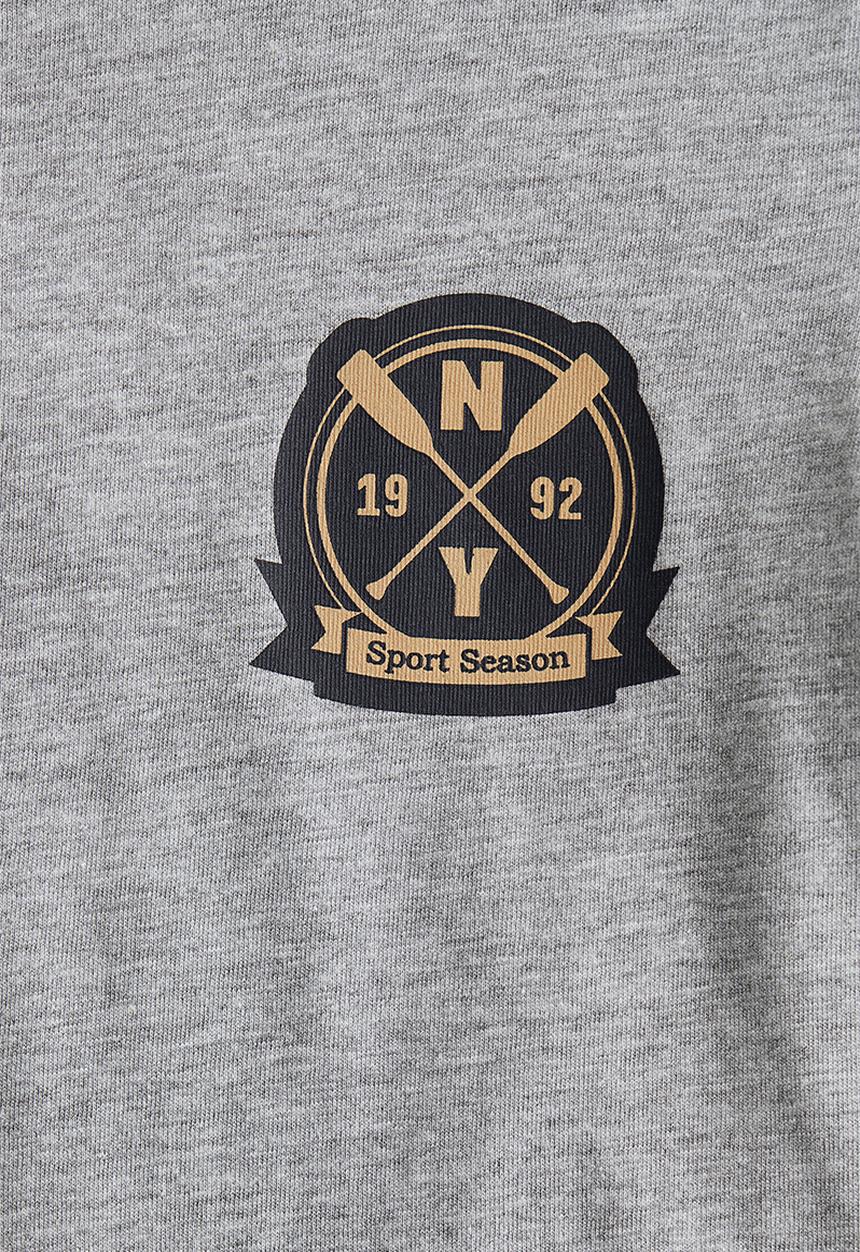 H&M - Long-sleeved cotton T-shirt - grey marl/ny