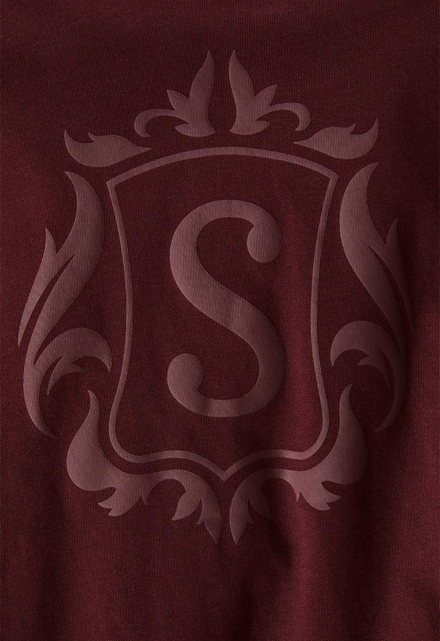 H&M - Long-sleeved cotton T-shirt - dark red/s
