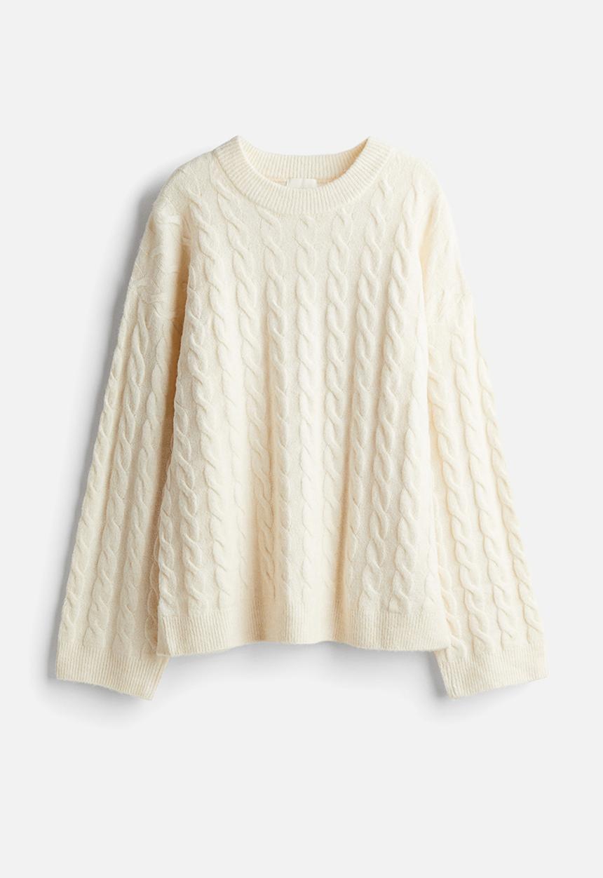 H&M - Cable-knit jumper - cream