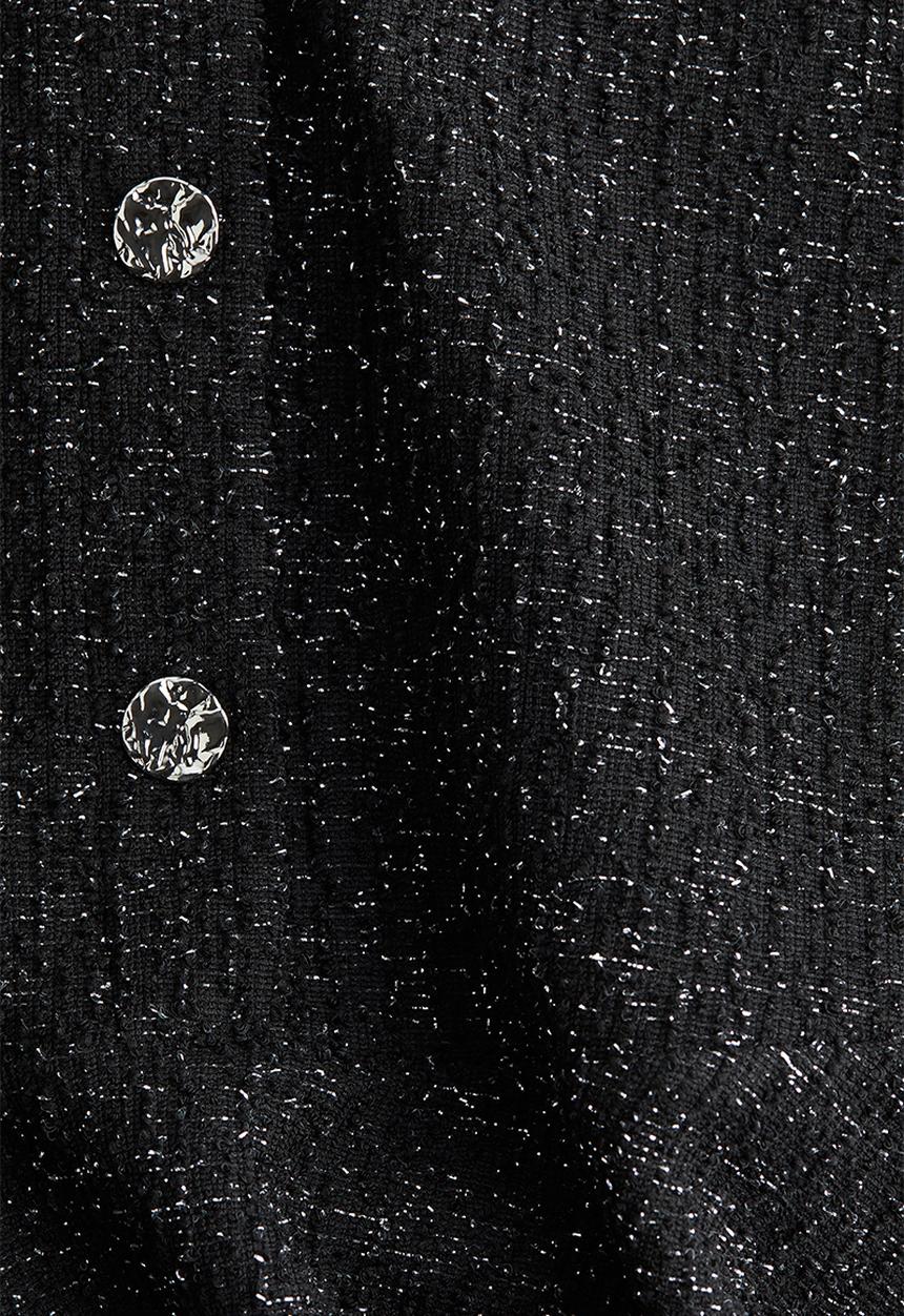 H&M - Glittery bouclé dress - black