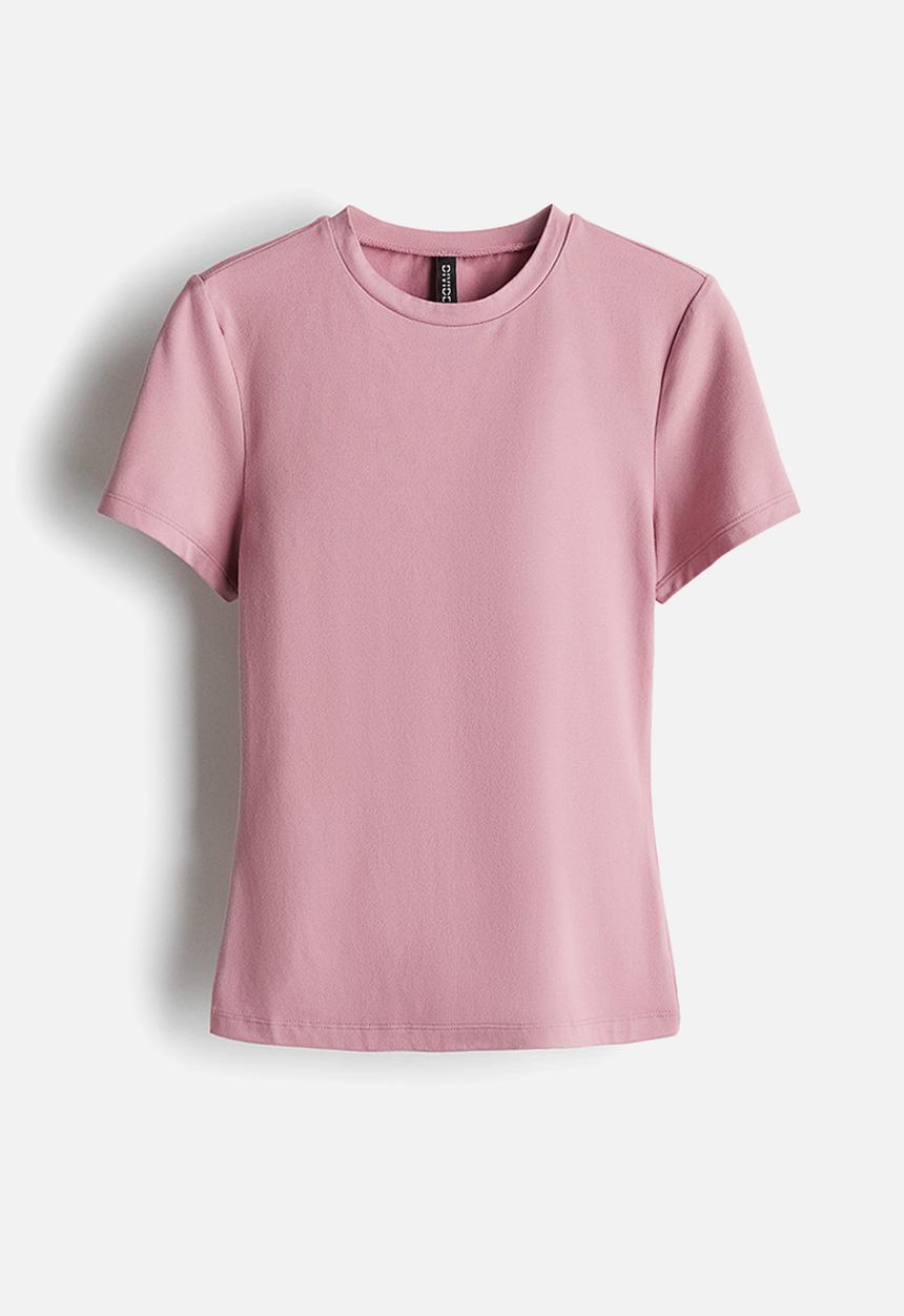 H&M - Fitted T-shirt - dusty pink