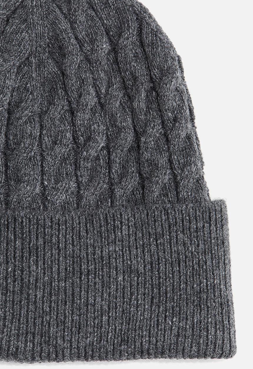 H&M - Cable-knit beanie - dark grey marl