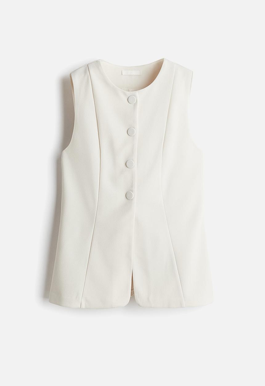 H&M - Long suit waistcoat - white