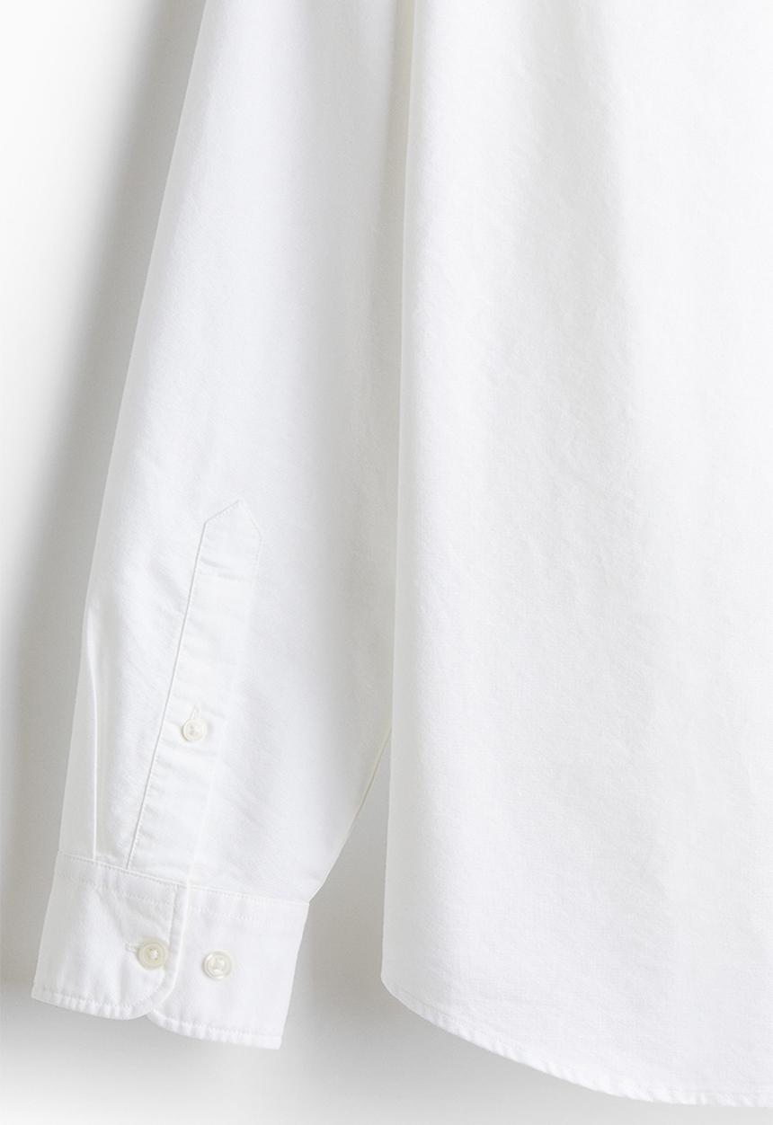 H&M - Regular fit oxford shirt - white