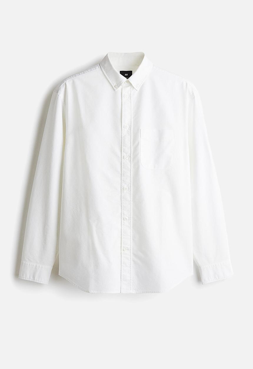 H&M - Regular fit oxford shirt - white