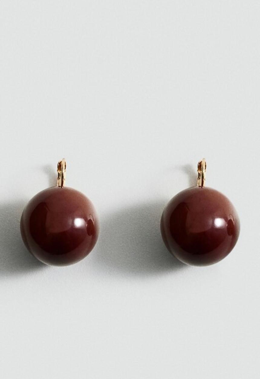 MANGO - Earrings fede - dark brown