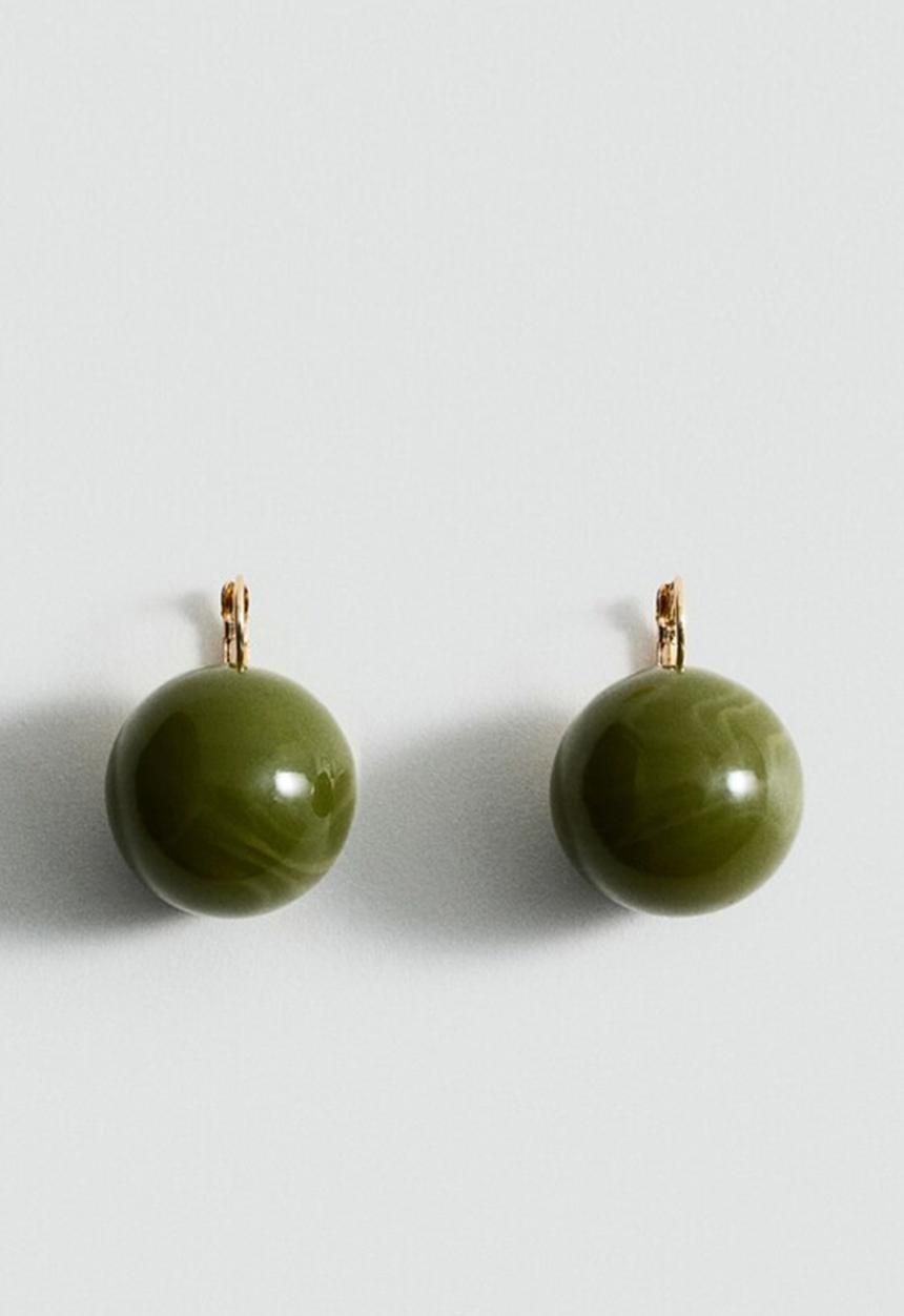 MANGO - Earrings fede -pastel green