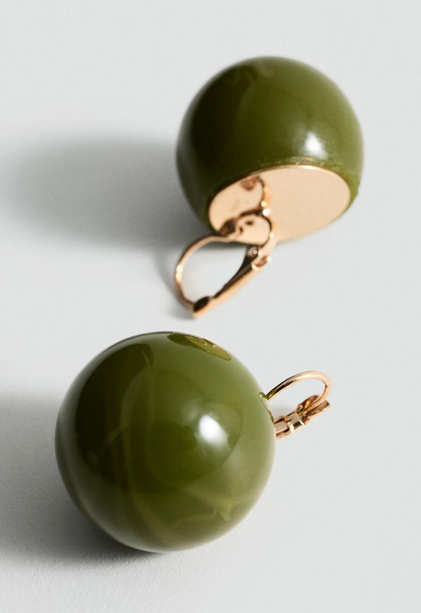 MANGO - Earrings fede -pastel green