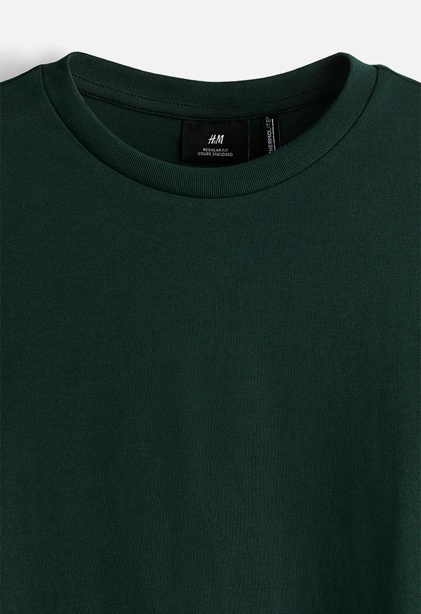 H&M - Thermolite® regular fit jersey top - forest green