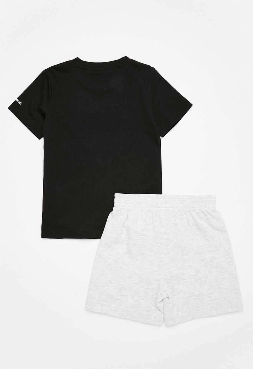 Converse - Converse retro remix tee and shorts set - birch heather
