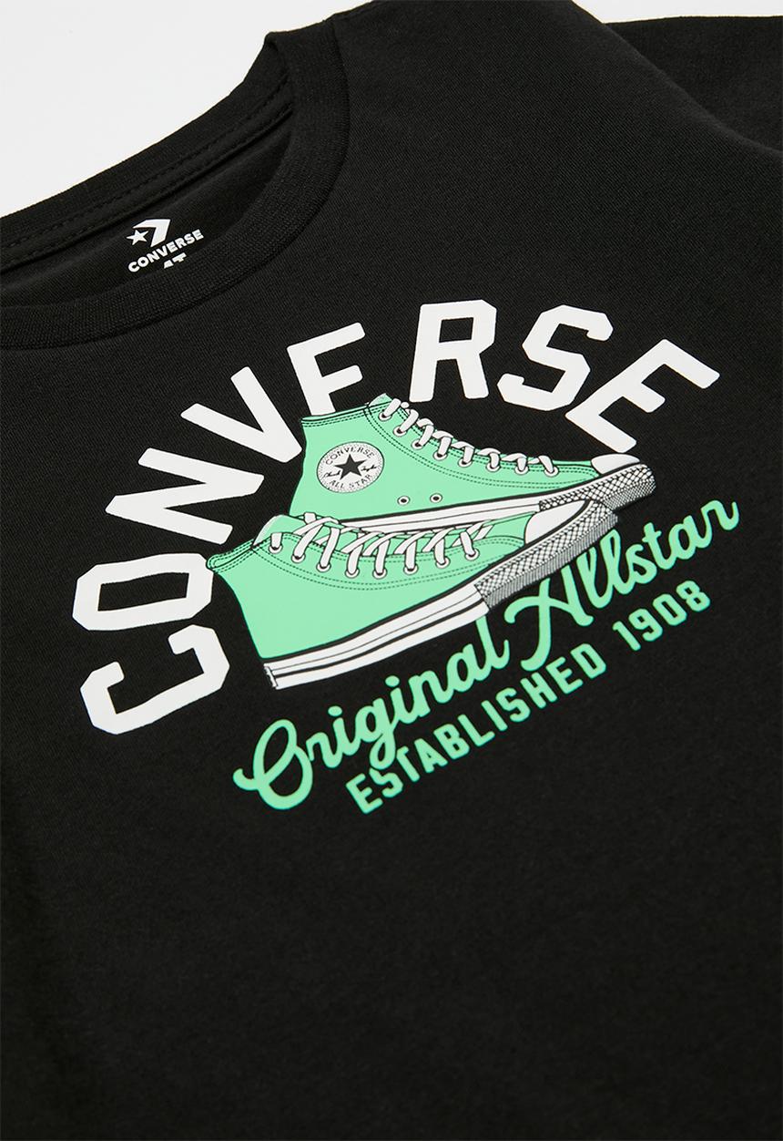 Converse - Converse retro remix tee and shorts set - birch heather
