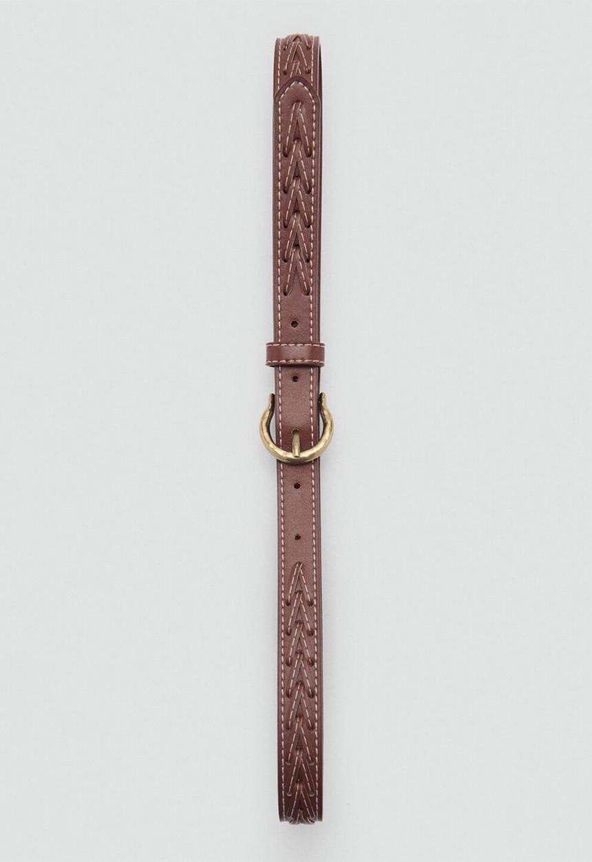 MANGO - Belt trenza - brown