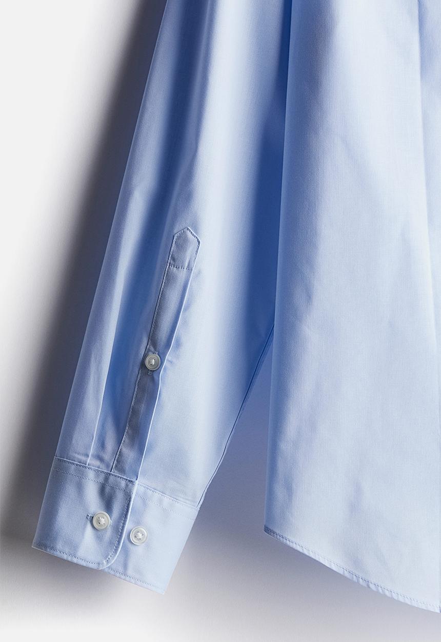 H&M - Regular fit easy-iron shirt - light blue