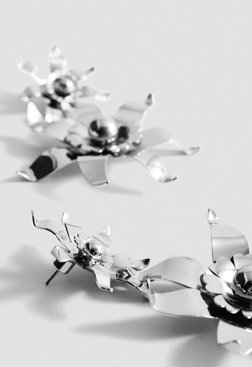 MANGO - Pasiflo earrings - silver