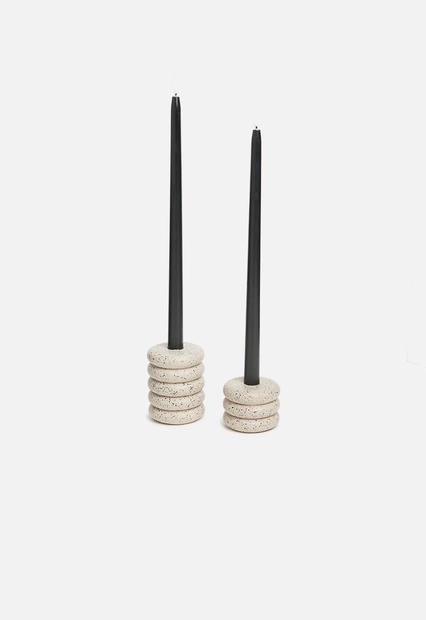H&S - Dinner candle 2pcs 38cm - black