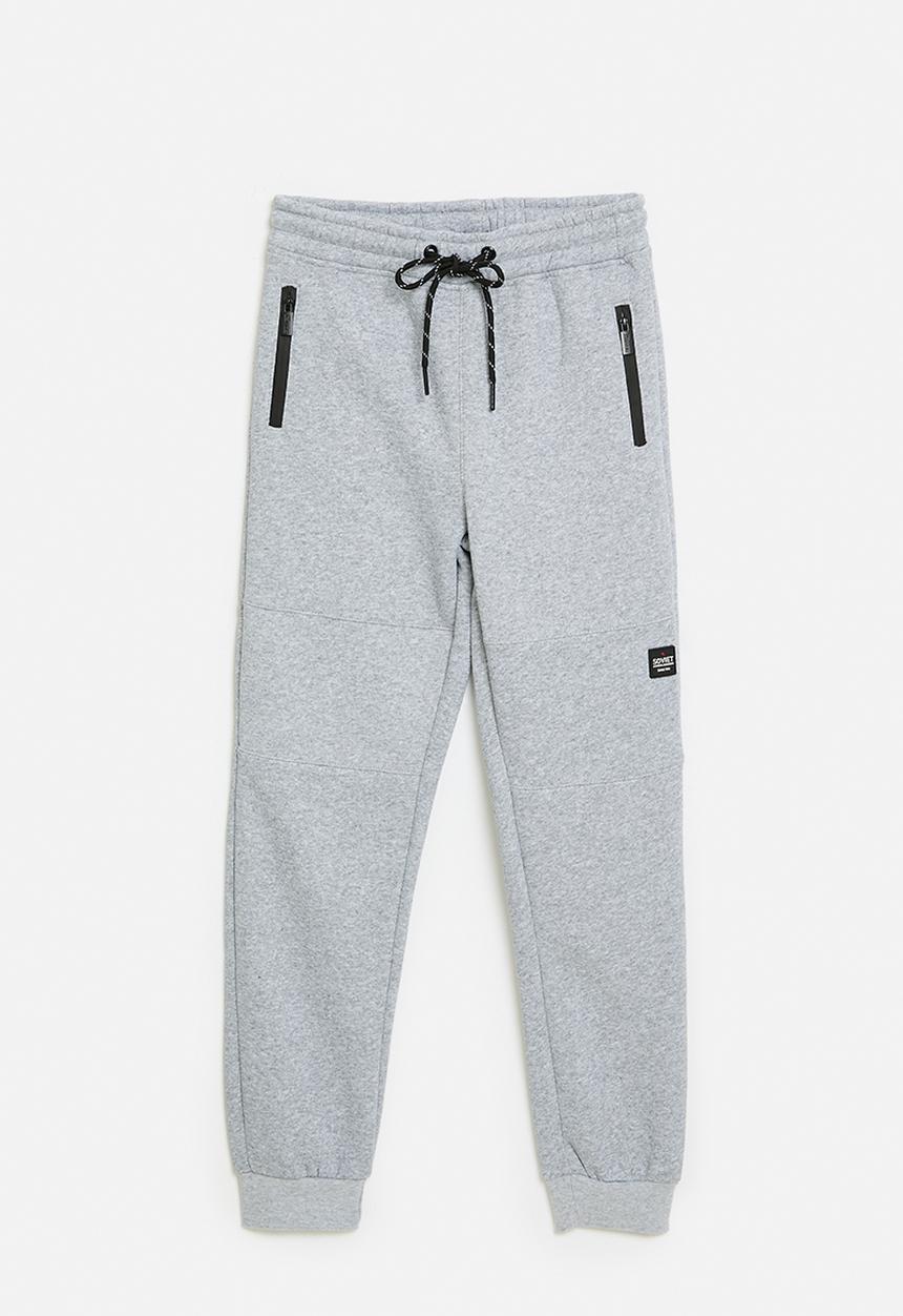 SOVIET - Boys Track Pants - Grey Melange