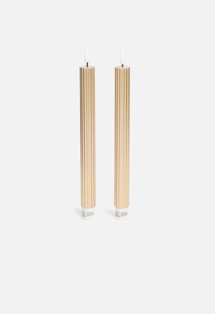 H&S - Dinner candle s2 25cm - gold