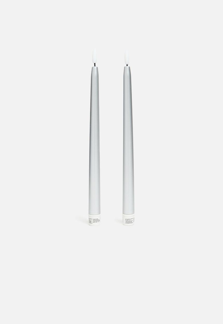 H&S - Dinner candle s2 27cm - silver