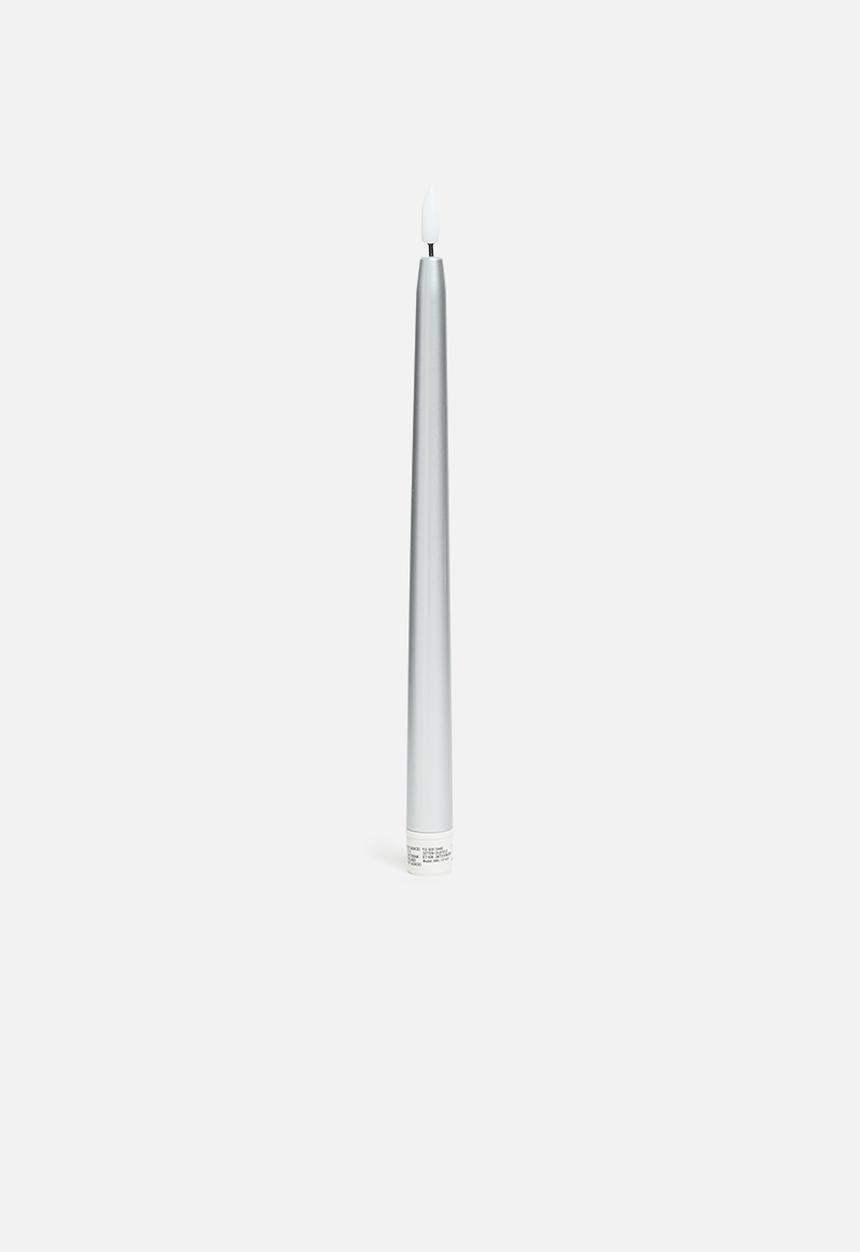 H&S - Dinner candle s2 27cm - silver