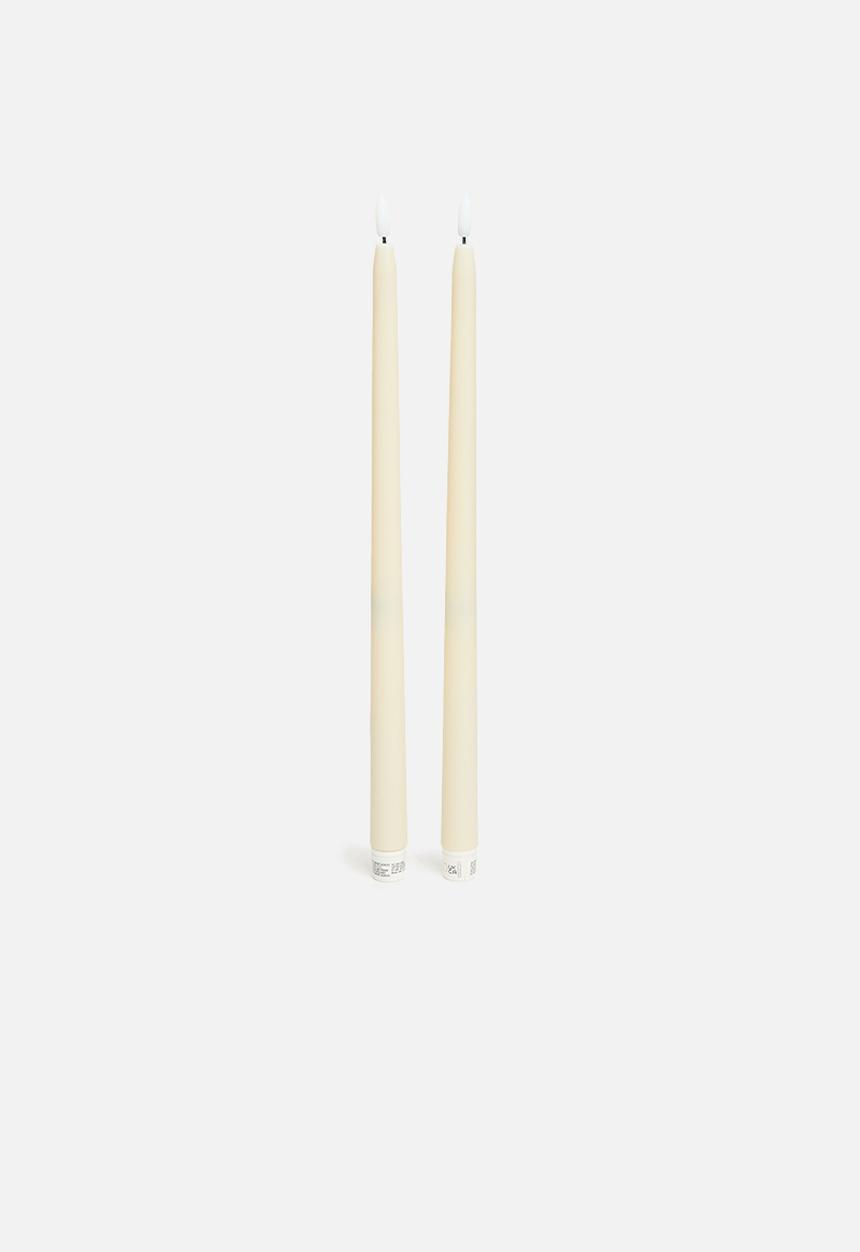 H&S - Dinner candle 2pcs 38cm - ivory