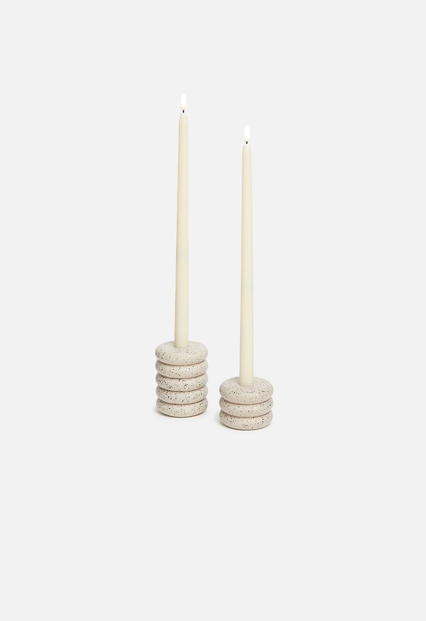H&S - Dinner candle 2pcs 38cm - ivory