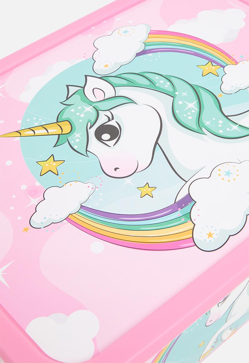 Disney - Unicorn Rainbow storage click box - Pink