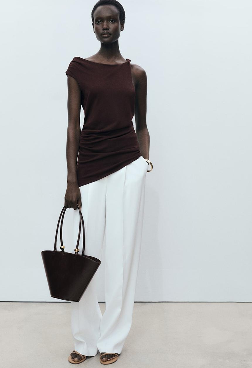 MANGO - Shoulder bag meti - brown 