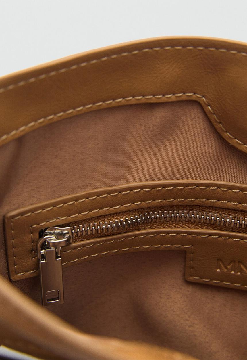 MANGO - Shoulder bag anya - camel