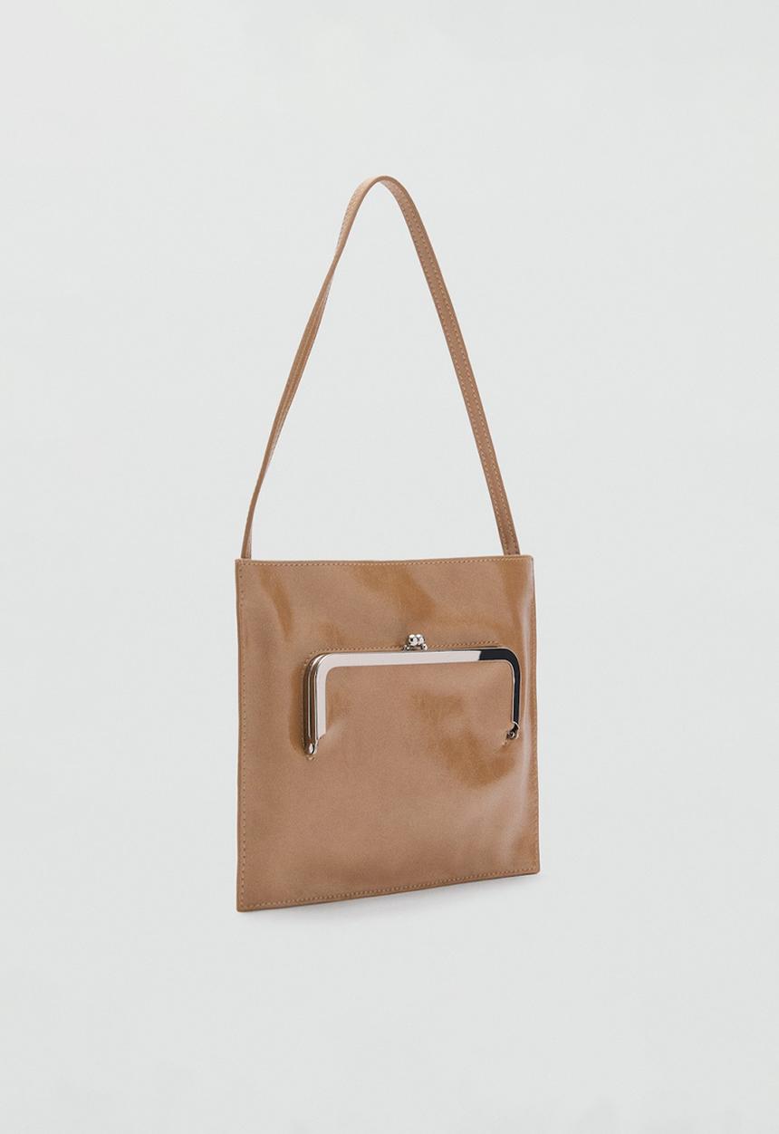 MANGO - Shoulder bag anya - camel