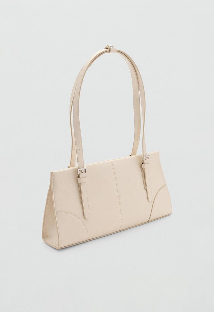 MANGO - Sharon shoulder bag - natural