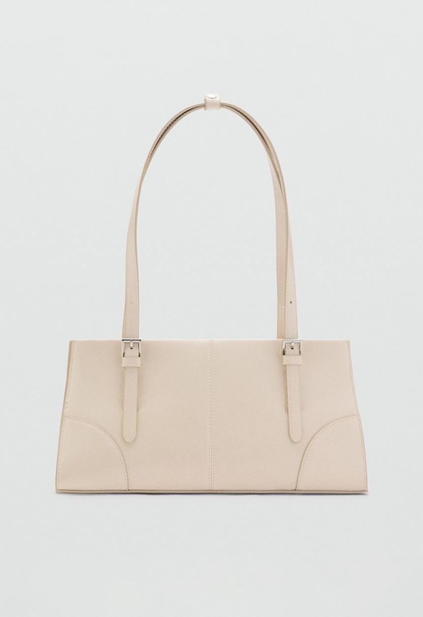 MANGO - Sharon shoulder bag - natural