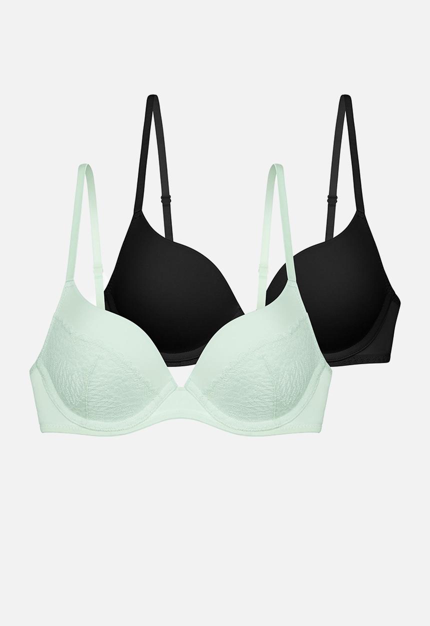 DORINA - 2 Pack Amora plunge - green/black