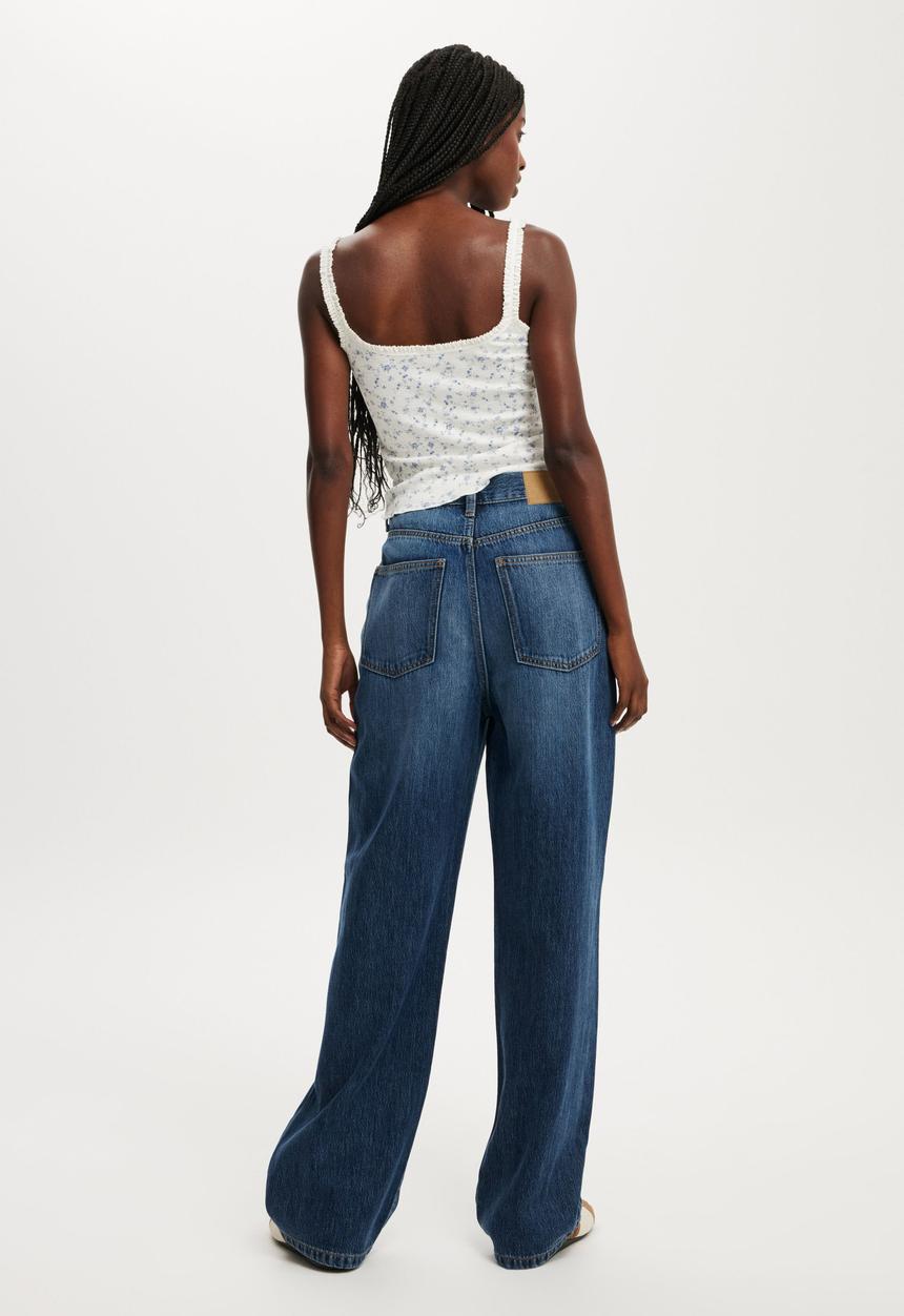 Cotton On - Lyocell straight jean - grotto blue