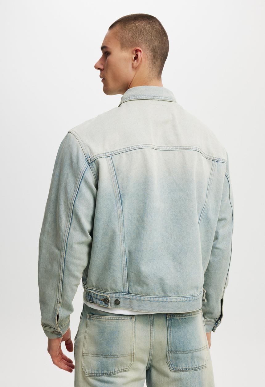 Cotton On - Oversized trucker jacket - halen blue